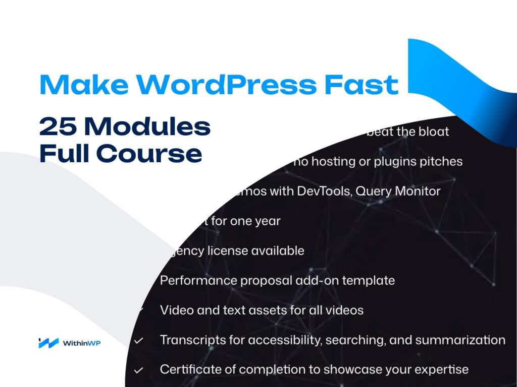 Make WordPress Fast Course